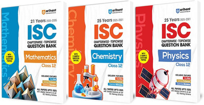 Arihant ISC Question Bank Chapterwise & Topicwise Class 12 Physics, Chemistry & Mathematics | 25 & 21 Years Solved Papers, 3 Sample Papers, Key Ideas, Concept Enhancer & Common Mistakes | English Medium(Paperback, Laxman Prasad ,Abhshika Kaushik,Ravi Raj)