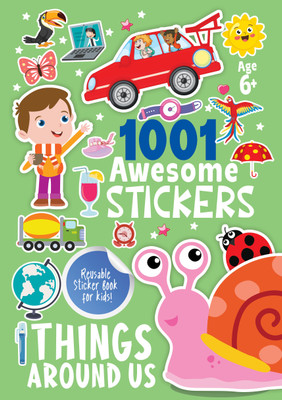 1001 Early Learning Coloring All-in-One Things Stickers Brain Booster Educational Activity Book for Kids - Ages 3+ Years(Perfect Binding, Hellofriend Books)