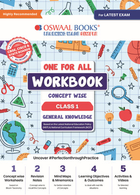 Oswaal One for All Workbook, Class-1, General Knowledge (for Latest Ex(English, Hardcover, unknown)