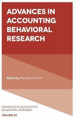 Advances in Accounting Behavioral Research(English, Hardcover, unknown)