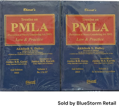 Treatise on PMLA (Prevention of Money-Laundering Act, 2002 (Set of 2 Volumes) | Bharat Law House(Hardcover, Akhilesh S. Dubey)