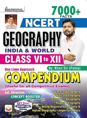 NCERT Geography India and World Class VI to XII 7000+ Facts One Liner Approach Compendium (English Medium) (3996)(Paperback, Khan Sir Patna)