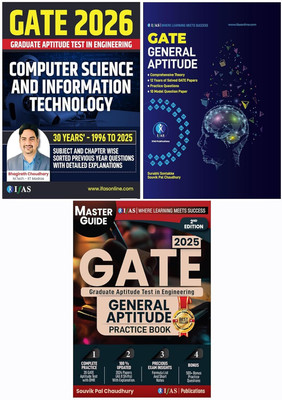 GATE Computer Science and Information Technology, General Aptitude Theory & Practice  - 2026 [Set of 3 Books] | Previous Year Solved Papers with Detailed Solutions | 500+ Practice Questions & 30 Model Papers | Detailed Theory & Chapter-wise PYQ and Practice Question Bank | Best Selling Book Set for 