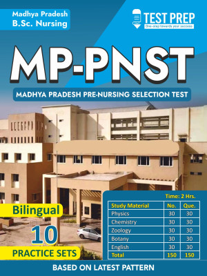 MADHYA PRADESH B.SC NURSING ENTRANCE BILINGUAL - MP-PNST - (HINDI) (ENGLISH) BY 
MADHYA PRADESH PRE NURSING SELECTION TEST - NURSING APTITUDE
10 PRATICE SETS  - MPPNST NURSING , B.SC NURSING BY MP-PNST EXAM(Paperback, DR. DEEPAK SINGH)