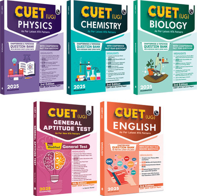 Pw Cuet Ug Physics, Chemistry, Biology, General Test and English Combo(English, Hardcover, unknown)