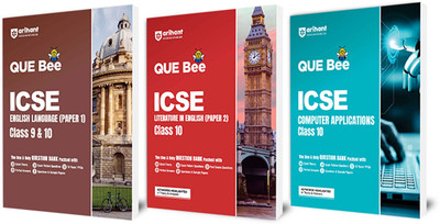 Arihant QUE Bee ICSE English Language (Paper 1), Literature In English (Paper 2) and Computer Applications Class 10 Exam 2026 | Quick Theory, Exam Pattern Questions and Sample Question Paper | Keywords Highlighted In Theory & Answers(Paperback, Mrs. Gitika Sharma , Parneet Kaur Vaishali Jaiswal,Mich