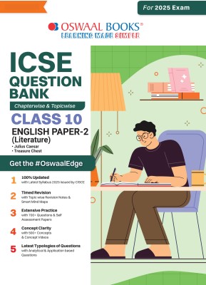 ICSE Question Bank Chapter & Topic-wise Class 10 English Paper-2 For 2025 Exams(Paperback, Oswaal Editorial Board)