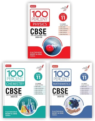 MTG 100 Percent Physics, Chemistry & Mathematics For Class 11 CBSE Board Exam 2024-25 (Set of 3 Books) | Self-evaluation Test, Theory, & Practical Available All in One Book | As Per Rationalised NCERT & CBSE Syllabus(Paperback, MTG Editorial Board)