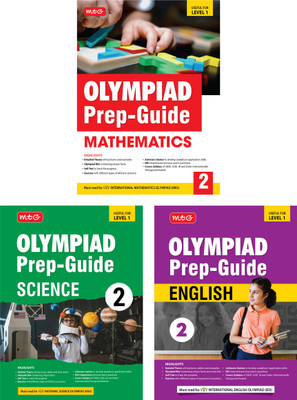 MTG Olympiad Prep-Guide Class-2 Mathematics, Science & English (Set of 3 Books) - Detailed Theory, Self Test with IMO-NSO-IEO Chapterwise Previous Year Question Paper For SOF 2024-25 Exam(Paperback, MTG Editorial Board)