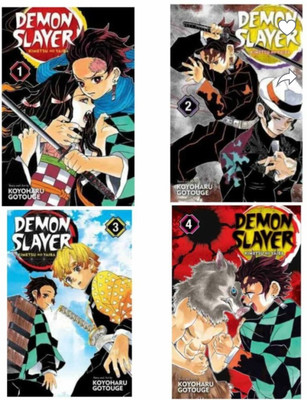Demon slayer vol 1 to 4(Paperback, KOYOHARU GOTOUGE)