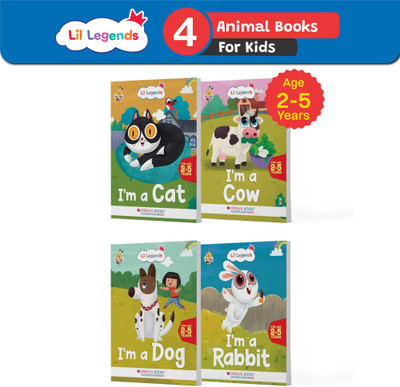 Oswaal Lil Legends Fascinating Pet Animal Books- Cat, Cow, Dog and Rab(English, Hardcover, unknown)