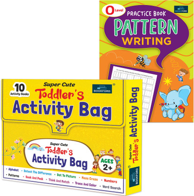 Super Cute Toddlers Activity Bag + O Level Practice Book Pattern Writing (Set of 2)(Paperback, BOOKFORD)
