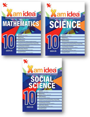 Xam Idea Class 10th Mathematics , Social Science & Science [3-Books Set ] Book | CBSE Board | Chapterwise Question Bank | Based On Revised CBSE Syllabus | NCERT Questions Included | 2024-25 Exam(Paperback, Xamidea Editorial Board)