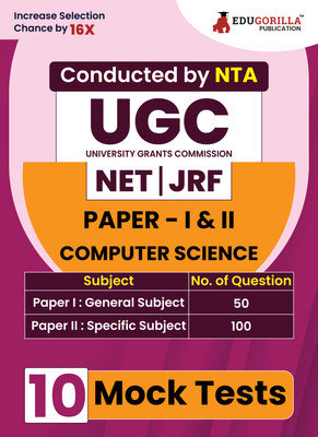 NTA UGC NET/JRF Computer Science Book  - 2024 : Paper I and II (English Edition) - 10 Full Length Mock Tests (1500 Solved Questions)(English, Paperback, Edugorilla Prep Experts)