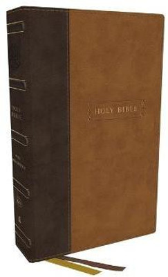 KJV Holy Bible with Apocrypha and 73,000 Center-Column Cross References, Brown Leathersoft, Red Letter, Comfort Print: King James Version(English, Leather / fine binding, Thomas Nelson)