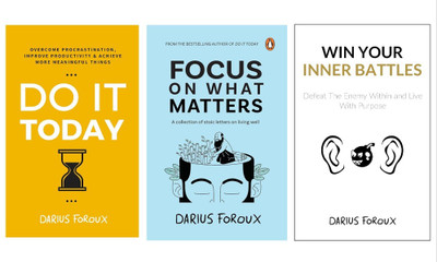 Do It Today,Focus on what and Win your inner 3 combo(Paperback, Darius foroux)