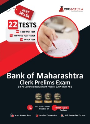 Bank of Maharashtra Clerk Prelims Book  - (IBPS CRP PO/MT XIII) | 10 Full Length Mock Tests, 9 Sectional Tests and 3 Previous Year Papers with Free Access to Online Tests(English, Paperback, EduGorilla Prep Experts)