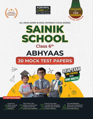 Examcart Sainik School Class 6 Abhyaas Mock Test Papers for 2026 Entrance Exam (Bilingual)(Hindi, Paperback, unknown)