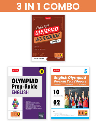 MTG Class-5 International English Olympiad (IEO) Workbook, Prep-Guide & Previous Years Papers (PYQs) with Mock Test Paper (Set of 3 Books) - SOF Olympiad Books For 2025-26 Exam(Paperback, MTG Editorial Board)