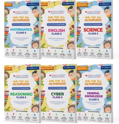 Oswaal One For All Olympiad Previous Years' Solved Papers Class 5 (Set of 6 Books) Maths, English, Science, Reasoning, Cyber & General Knowledge (For 2023 Exam)(Bundle, Oswaal Editorial Board)