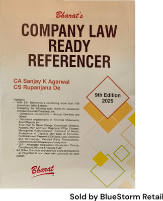 Company Law Ready Referencer | Bharat Law House Pvt. Ltd.(Paperback, CA. Sanjay K. Agarwal, CA. Rupanjana De)