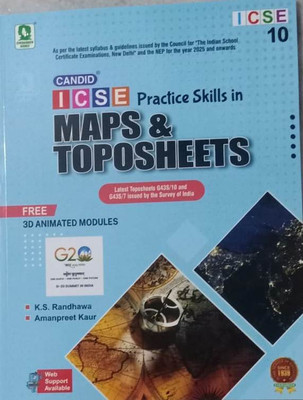 CANDID ICSE PRAACTICE SKILLS IN MAPS & TOPOSHEETS CLASS-10(Paperback, K.S. RANDHAWA, AMANPREET KAUR)