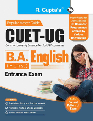 CUET-UG: B.A. (Hons.) ENGLISH Entrance Exam Guide(English, Paperback, RPH Editorial Board)