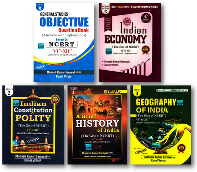 Ncert Notes (5-Books Set)India Geography + Indian Economy + Indian Polity & Governance + Indian History + Objective Genral Studies Class 6-12 (Old+New)(Paperback, MAHESH KUMAR BURNWAL (IPS), KUNAL VERMA)