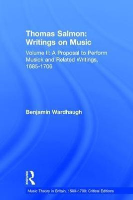 Thomas Salmon: Writings on Music(English, Hardcover, Wardhaugh Benjamin)