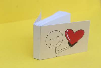 Hooray Sticky Man Love Flipbook Greeting Card(Multicolor, Pack of 1)
