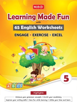 MTG 65 English Worksheets Class 5 - (Learning Made Fun) Workbooks to Improve Your Writing Skills, Grammar Concept & Enrich Your Vocabulary (Based on CBSE/NCERT)(Paperback, MTG Editorial Board)