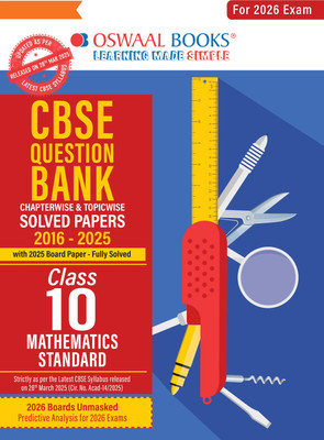 CBSE Question Bank SOLVED PAPERS Class 10 Maths (Standard) For 2026 Exam(Paperback, Oswaal Editorial Board)
