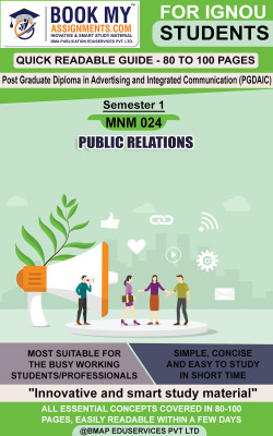 IGNOU MNM 024 Public Relations Quick Readable Notes | Important Topic-wise Conceptual Notes | Degree(Paperback, BMA Publication)