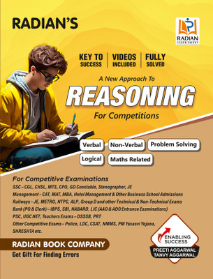 A New Approach to Reasoning for All Competitive Exams Book in English | Verbal, Non-Verbal, Logical, Problem Solving and Maths Related Reasoning(Paperback, Radian Book Company)