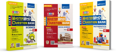 Social Science, Science, Maths Std (3 Books Big Billion Days Deal Combo) Class 10 CBSE Question Bank by Mastermind for 2025 Exams  - Blueprint Education's CBSE Topper’s Choice Most Recommended and Bestselling Question Bank for 2025 Board Exams(Paperback, Blueprint Editorial Board)