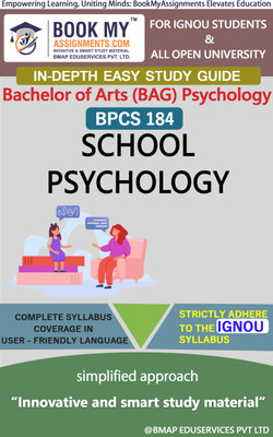IGNOU BPCS 184 School Psychology Study Guide (In Depth Guide) for Ignou Student(Paperback, BMA Publication)