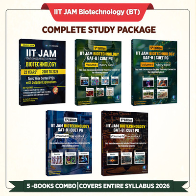 IIT JAM BIOTECHNOLOGY  - 2026 | Complete Study Package Set of 5 Books | 22 Years Topic Wise Sorted PYQ 2005 to 2026 with Detailed Solutions | GAT-B CUET PG Theory Books Vol I II III IV | Best Selling Series | Two Brother Publications(English, Hardcover, unknown)