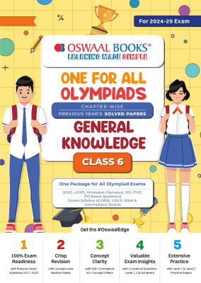 One for All Olympiads Previous Year Solved Papers_class 6_general Knowledge_for 2024-2025 Exam(English, Paperback, Jain P.)