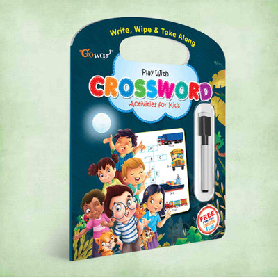 Write, Wipe & take Along Crossword With Pen | Crossword Quest: Write & Wipe Edition(Paperback, GO WOO)