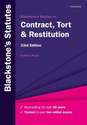Blackstone's Statutes on Contract, Tort & Restitution(English, Paperback, unknown)