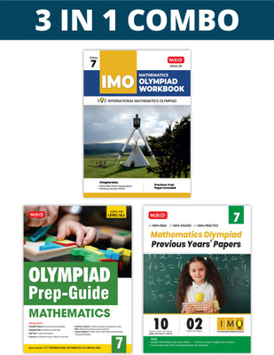 MTG International Mathematics Olympiad (IMO) Workbook, Prep-Guide & Previous Years Papers (PYQs) with Mock Test Paper Class 7 - SOF Olympiad Books For 2024-25 Exam (Set of 3 Books)(Paperback, MTG Editorial Board)