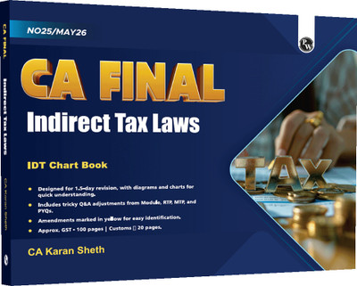 Pw Ca Final-Indirect Tax Laws- Idt Chart Book by Ca Karan Sheth(English, Hardcover, unknown)