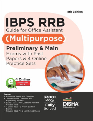 IBPS RRB Guide for Office Assistant (Multipurpose) Preliminary & Main Exams with Past Papers & 4 Online Practice Sets 8th Edition(Paperback, Disha Experts)