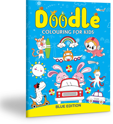 Doodle Colouring for Kids - Blue Edition(English, Hardcover, unknown)