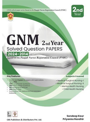 Solved Qs Papers 2023-2024 for Gnm Nursing Students (Second Year) Base(English, Hardcover, unknown)
