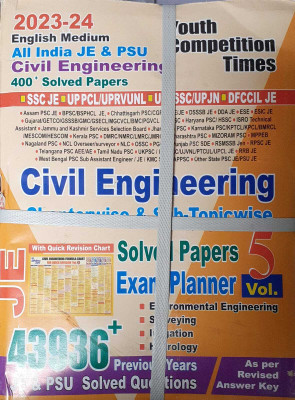 2024 Civil Engineering Chapter-Wise Solved Papers Book Vol.-5 By Youth Competition Times(BOOK, YCT)