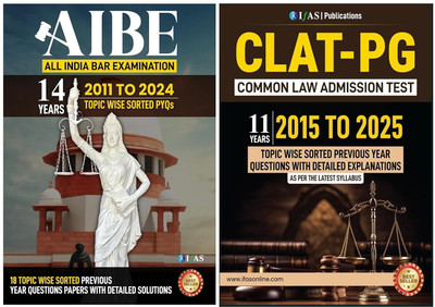AIBE Exam Book 2025  - CLAT PG and AIBE Exam Book 2025 | Previous Year AIBE Solved Paper (2011 to 2024) | Best Seller Guide for CLAT PG, CUET PG LLM, AILET, SLAT & all Law Entrance Examinations in India | Topic Wise & Chapter Wise AIBE Question Bank with Detailed Solutions | IFAS Publications(Paperb