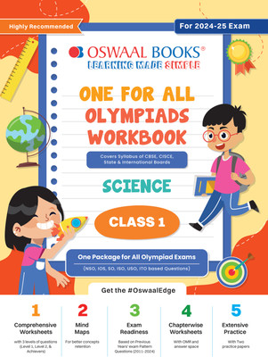 Oswaal One for All Olympiad Workbook Class 1 Science for 2024-25 Exam(English, Paperback, unknown)