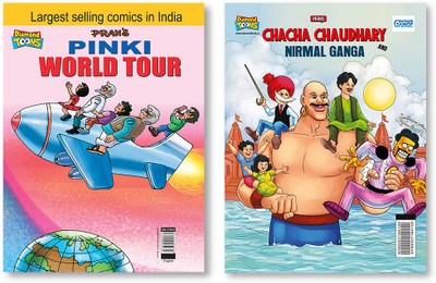 Pinki World Tour + Chacha Chaudhary and Nirmal Ganga(Paperback, Pran)
