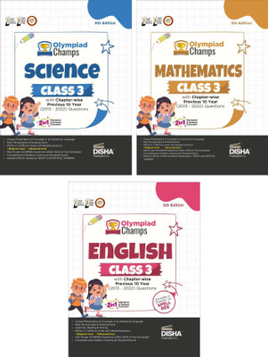 Olympiad Champs Science, Mathematics, English Class 3 with Previous 10 Year (2013 - 2022) Questions(English, Paperback, unknown)